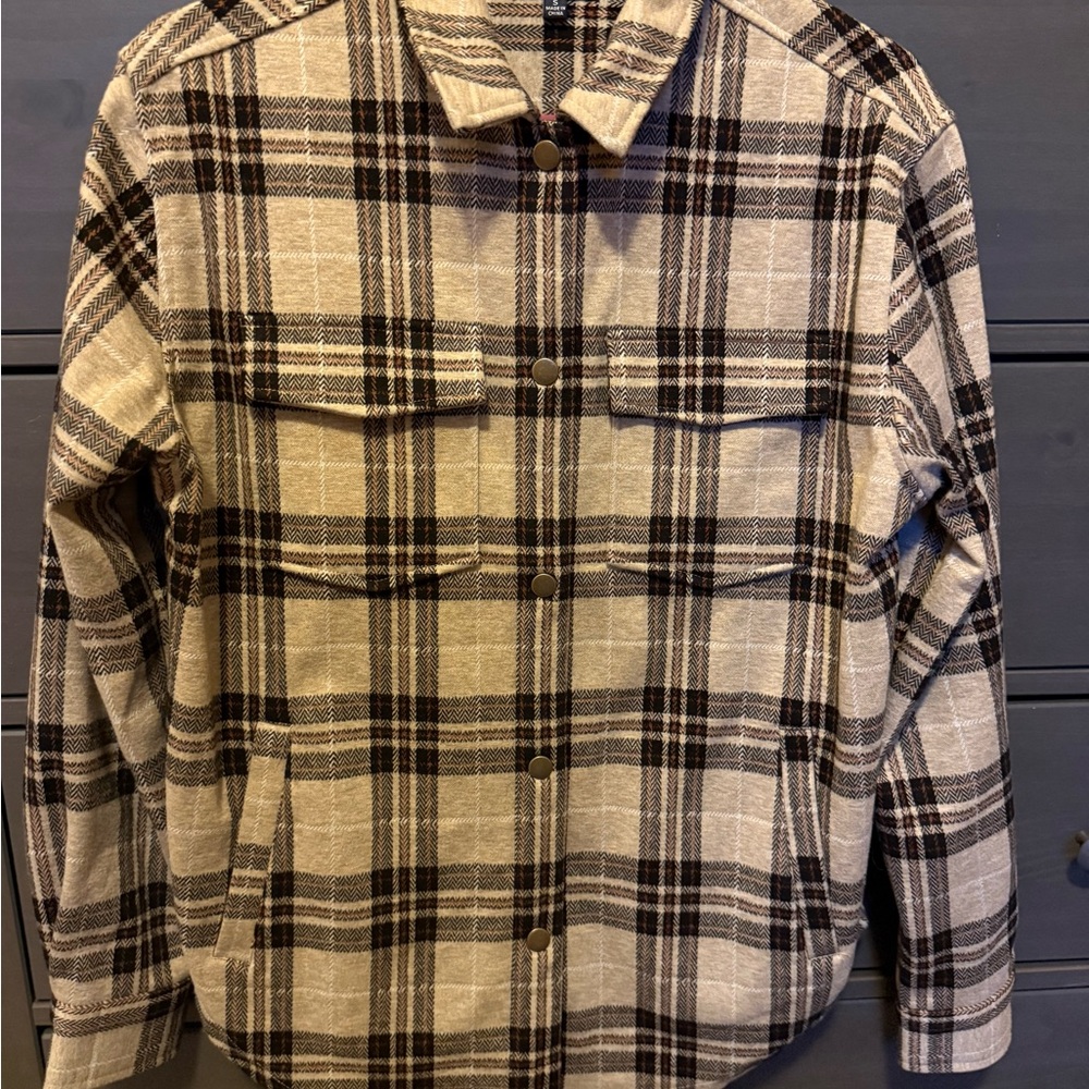 Plaid Button-Up Women's Jacket